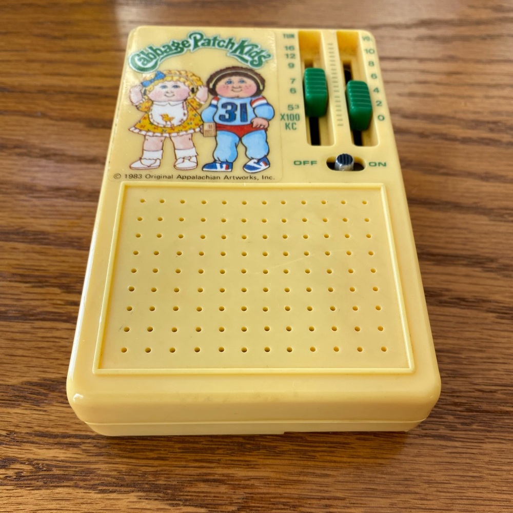 1983 Cabbage Patch Transistor Radio Playtime Products
